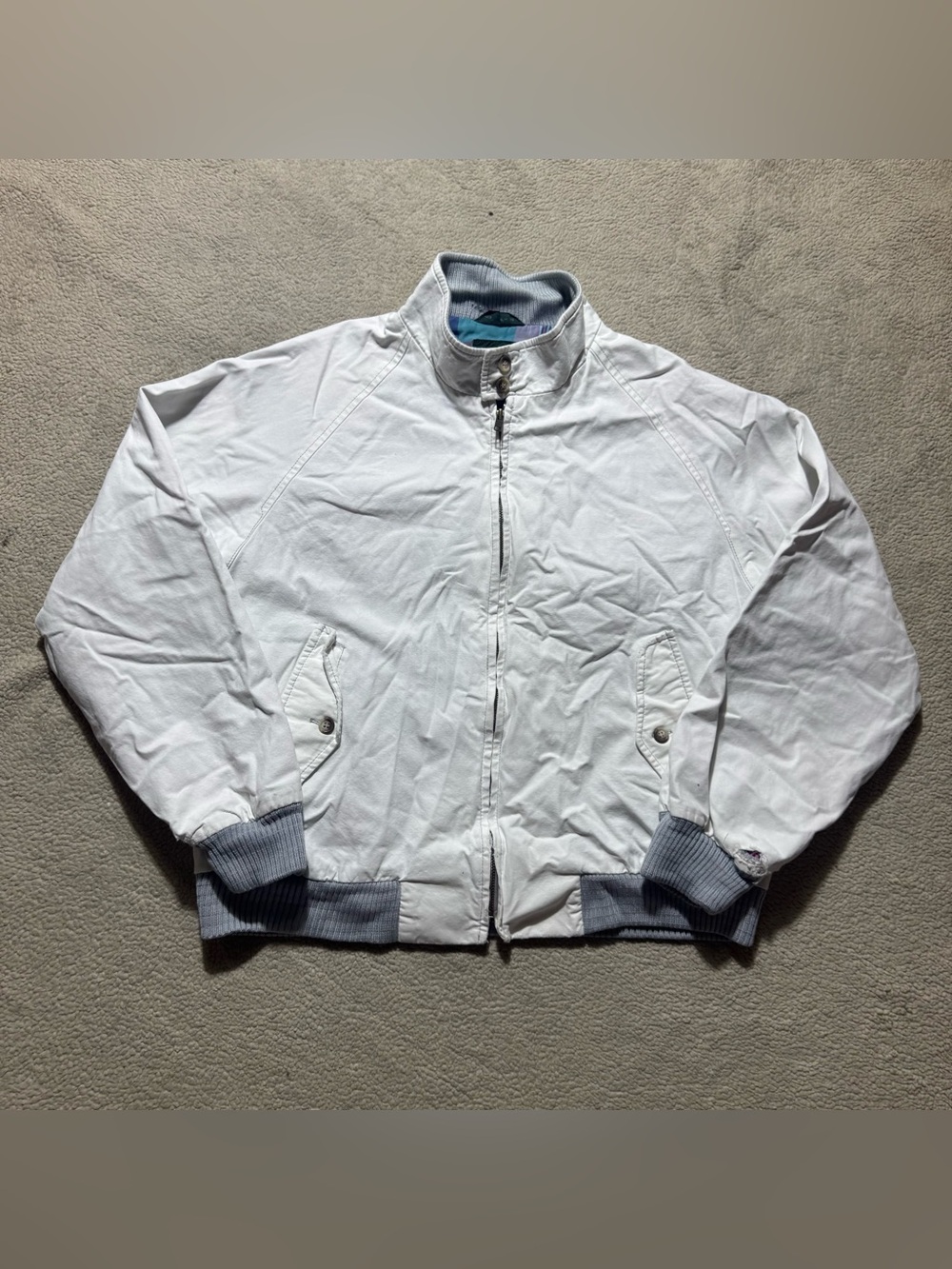 Neil Martin Jacket Adult Medium Bomber Full Zip Double Button Neckline Lined